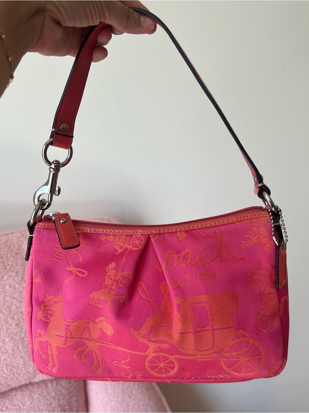 Vintage Coach Horse And Carriage Shoulder Bag Y2K